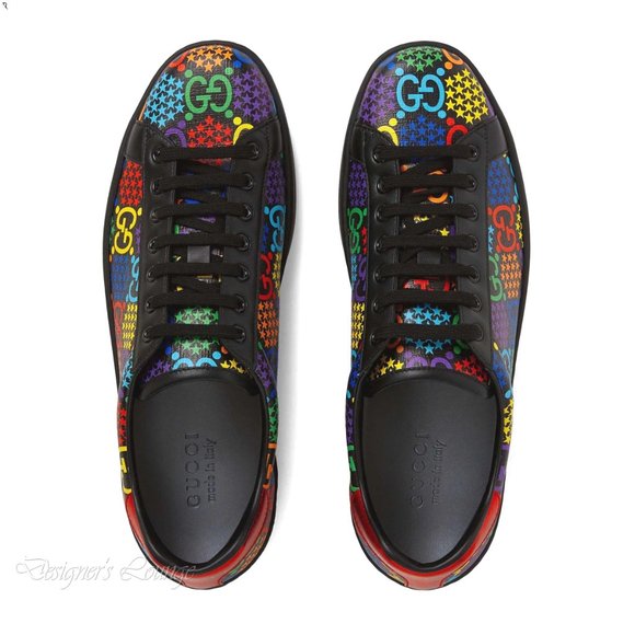NEW GUCCI Men's Ace GG Supreme Canvas Psychedelic Low Top Sneakers G 9 / US 9.5 - Picture 2 of 10